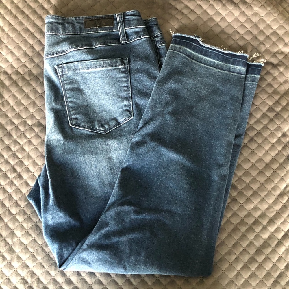 Kenneth Cole raw hem jeans